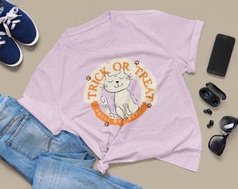 Halloween Cat T-Shirt, Unisex Jersey Short Sleeve Tee