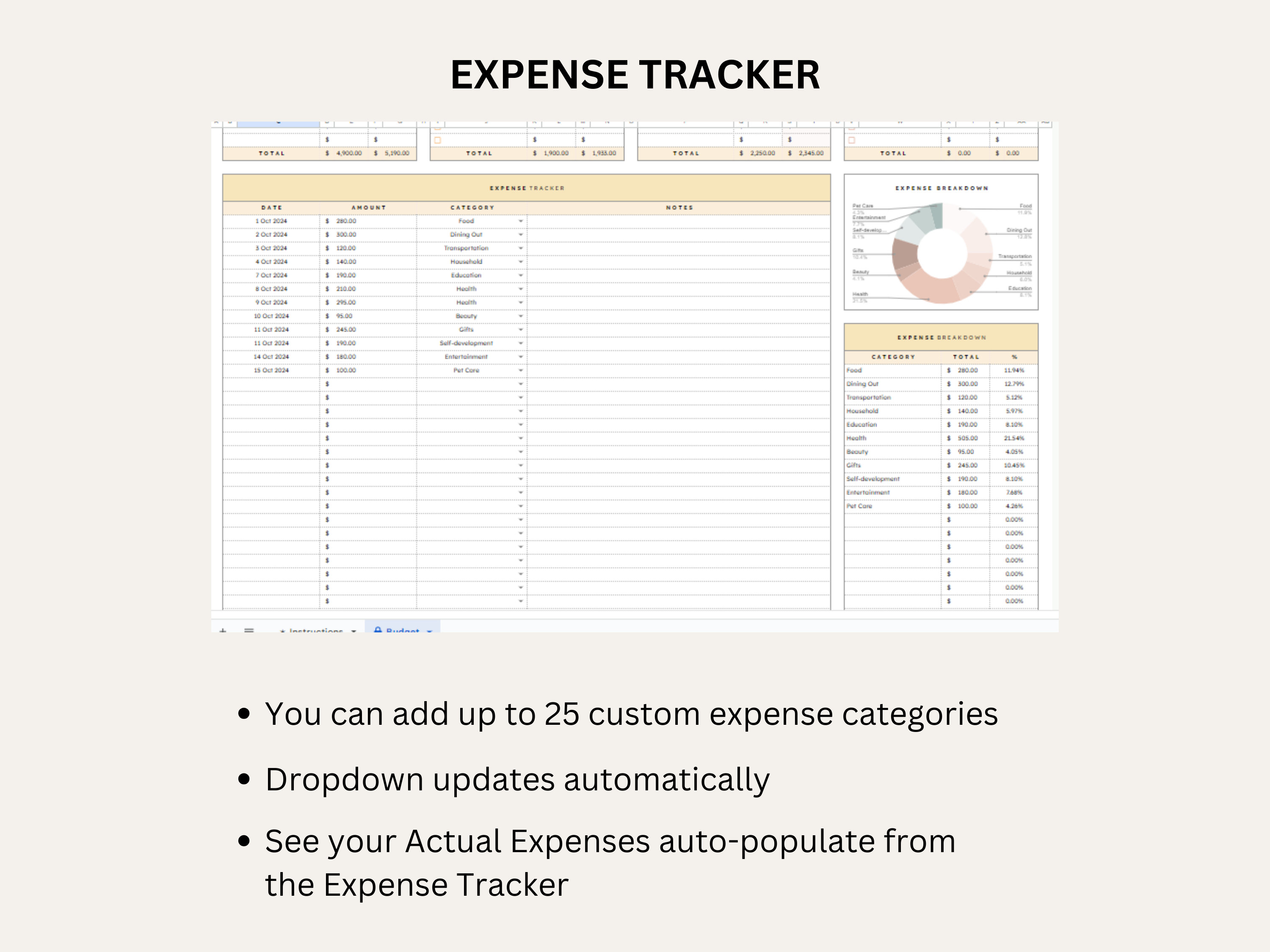 Monthly Budget Planner Google Sheets