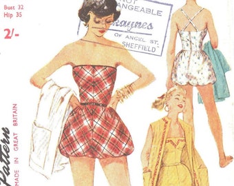 Vintage 1950’s Sewing Pattern, Playsuits & Coat - Bust: 32” (81cm)