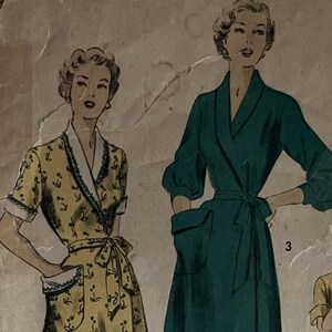 Vintage 1950s Sewing Pattern: Women's Dressing Gown & House Coats - Bust  30" (76.2cm) - Advance 5371 - Etsy