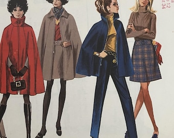 Cartamodello anni '60: Mantella, gonna e pantaloni - Busto 86 cm - Simplicity 7866