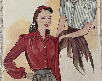 Cartamodello: Camicetta da donna - Busto 36" (91 cm) - Modello economico 193
