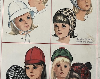 Cartamodello: Set di cappellini per bambini - Taglia 21" (53 cm) - Simplicity 6274