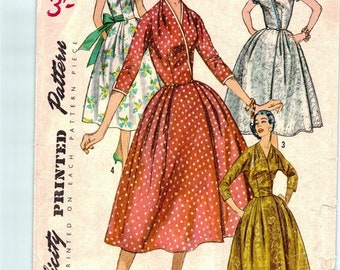 Vintage 1950s Pattern – Housecoat and House Dress in Two Lengths - Bust 34"