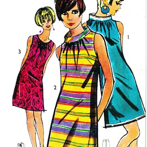 Vintage 1960s Sewing Pattern, Dress - Bust: 38” (96.5cm)