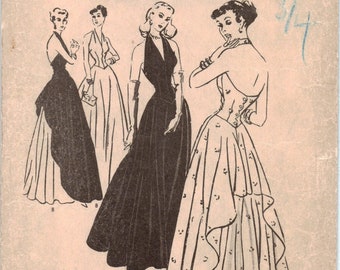 1940s Sewing Pattern- Evening 'Dance' Dress - Bust 34" Butterick 4697