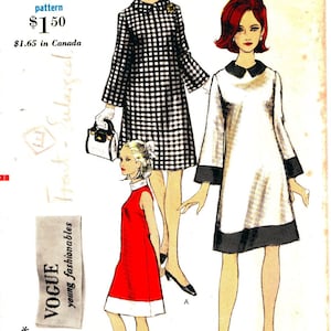 Vintage 1960s Sewing Pattern, “Easy to Make” Dress - Bust: 34” (86cm)