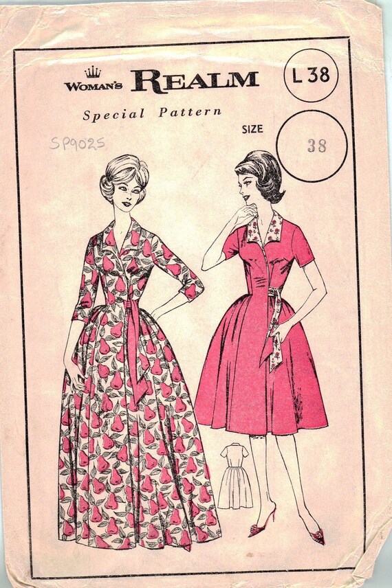 Vintage 1960s Sewing Pattern, Women's Housecoat, Dressing Gown, Long or  Short Length Robe - Bust 38" (97cm) -womens Realm L38 - Etsy