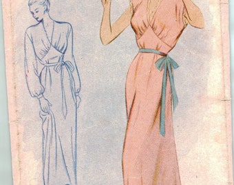 Modello anni '40 – Lingerie da grande schermo, negligé - Busto 38” (96,5 cm) Weldons 159