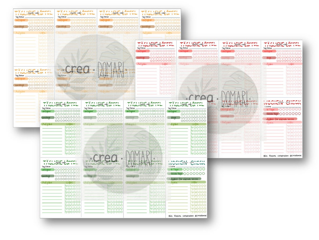 Spoon Theory Energy Tracker Etsy