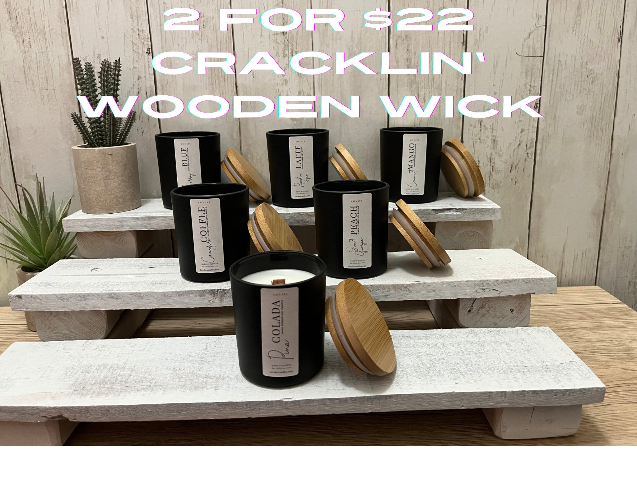 8 Wooden Wicks 16 Pcs 8 Steel Bottom Pre-soaked With Fully Refined