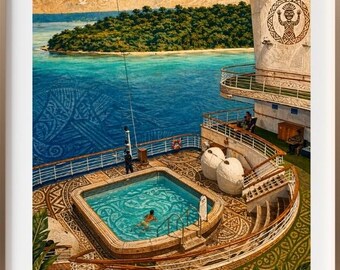 Leaving Port Vila Limited & Exclusive A3 Print