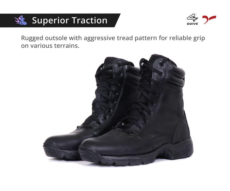 QUIVE Leather Combat Boots: M-21 Mid-Calf Tactical Work Boots Bild 2