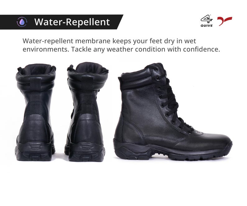 QUIVE Leather Combat Boots: M-21 Mid-Calf Tactical Work Boots Bild 6