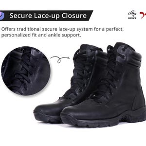 QUIVE Leather Combat Boots: M-21 Mid-Calf Tactical Work Boots Bild 8