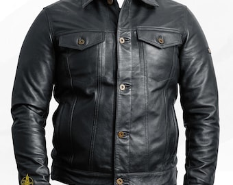 QUIVE LONDON Overshirt Men's Premium Full Grain Leather Jacket