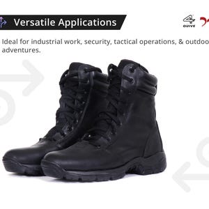 QUIVE Leather Combat Boots: M-21 Mid-Calf Tactical Work Boots Bild 7