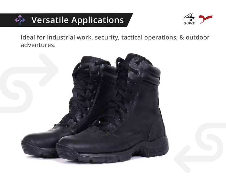 QUIVE Leather Combat Boots: M-21 Mid-Calf Tactical Work Boots Bild 7