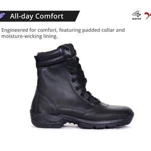 QUIVE Leather Combat Boots: M-21 Mid-Calf Tactical Work Boots Bild 3
