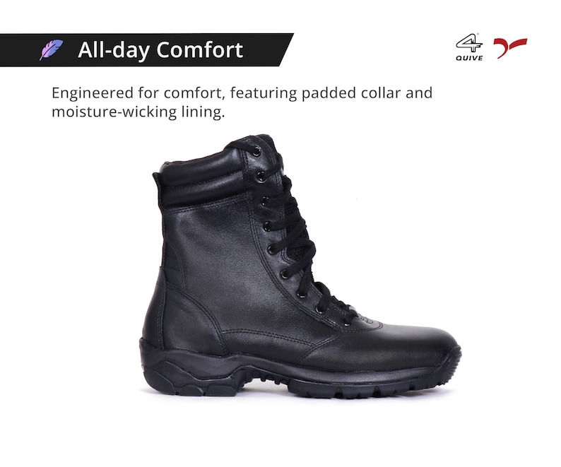 QUIVE Leather Combat Boots: M-21 Mid-Calf Tactical Work Boots Bild 3