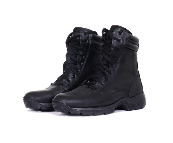 QUIVE Leather Combat Boots: M-21 Mid-Calf Tactical Work Boots