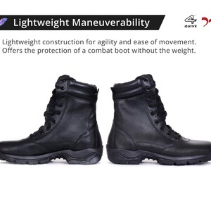 QUIVE Leather Combat Boots: M-21 Mid-Calf Tactical Work Boots Bild 5