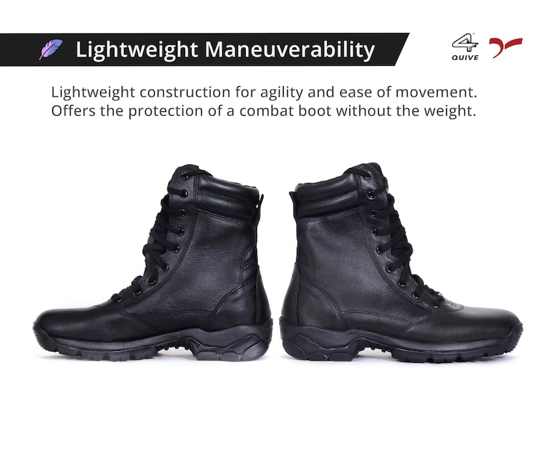 QUIVE Leather Combat Boots: M-21 Mid-Calf Tactical Work Boots Bild 5