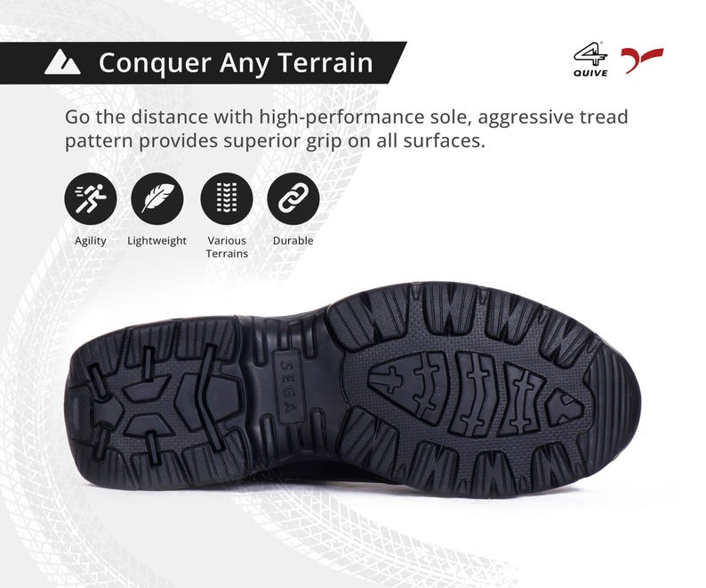 QUIVE Leather Combat Boots: M-21 Mid-Calf Tactical Work Boots Bild 4
