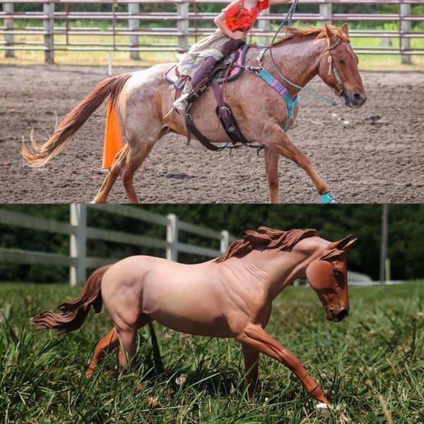 Custom 'Peptoboonsmal' Cantering / Loping Custom Breyer Model to match YOUR Horse |-| OOAK Model horses made to order from blank canvas!