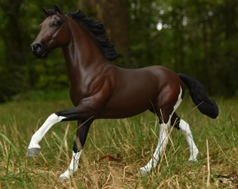 OOAK Custom Model Horse &#39;Flash&#39; Cantering Model |-| Custom Breyer to match YOUR Horse! Hand painted from scratch & all details captured!