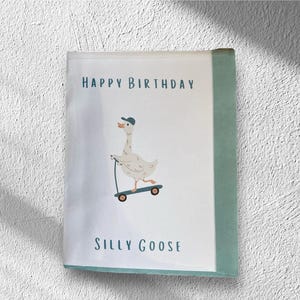 Verjaardagskaart Silly Goose