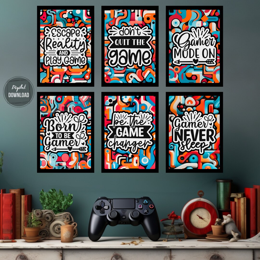Gaming Canvas Art Gamer Geek Canvas Room Decor for Teens Etsy