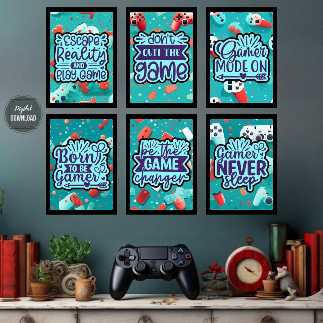 Gaming Canvas Art Gamer Geek Canvas Room Decor for Teens Etsy