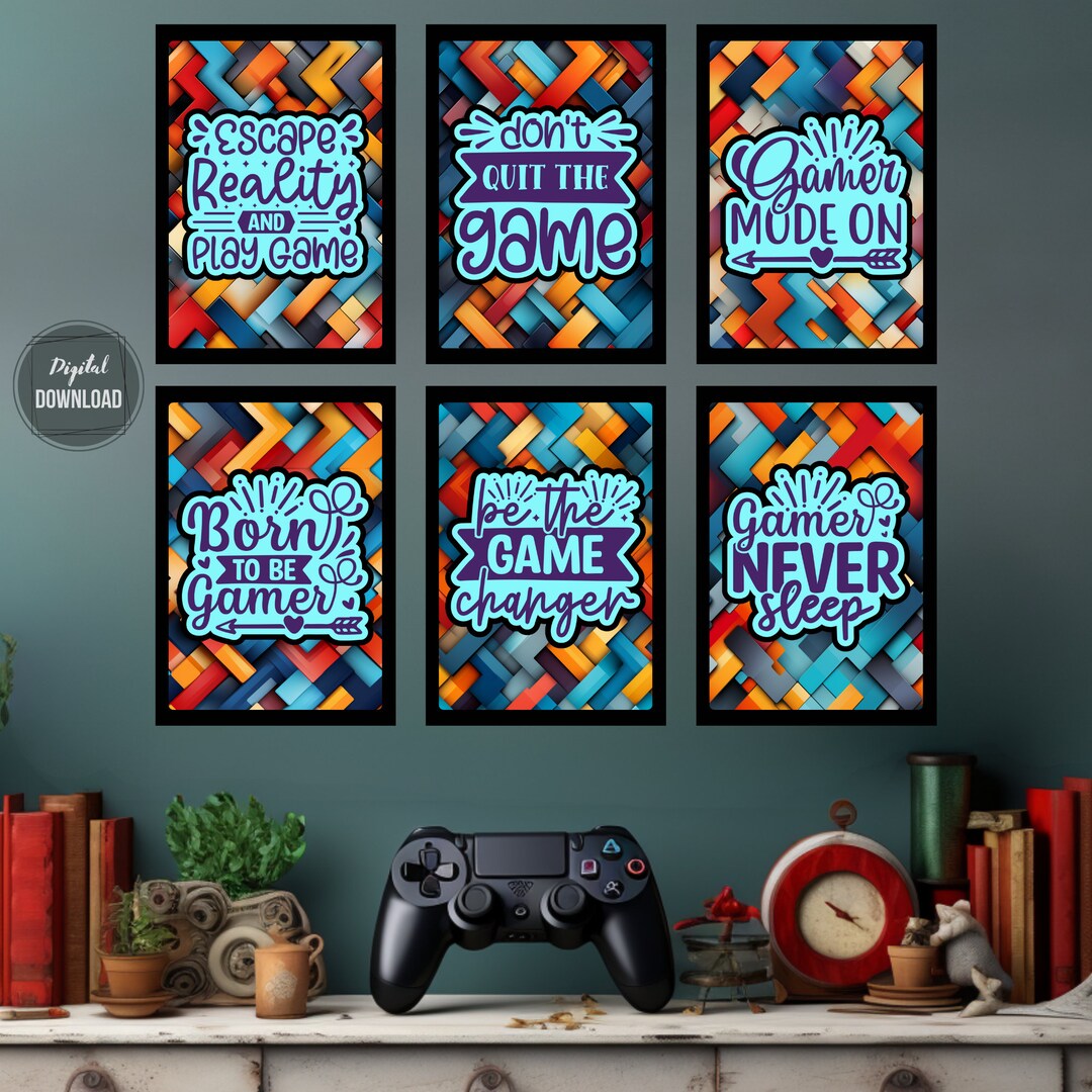 Gaming Canvas Art Gamer Geek Canvas Room Decor for Teens Etsy