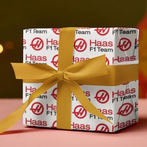 Gift Wrap Papers, Haas F1 Team Wrapping Paper - Formula 1 Gift Wrap, Racing Fans Present Wrap, Racecar Themed Gift Wrap, Motorsport Fans