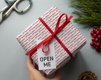 Handmade Vintage Santa Gift Wrap: Carlos Sainz 55 Design