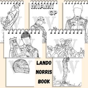 Digital Lando Formula 1 Coloring Book-Creative Motorsport Activity for Racing Fans,PDF file, Personalized F1 Art-Instant Download,Printables