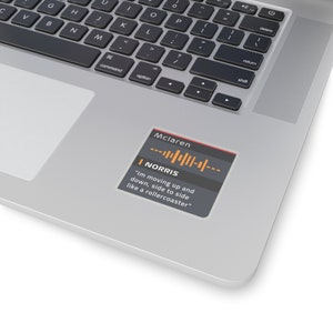 Lando Norris Radio Sticker: Metal Badge Emblem, Car & Laptop Decal