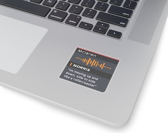 Pegatina de radio de Lando Norris: emblema de metal, calcomanía para coche y portátil