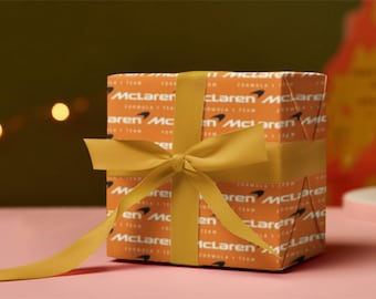 McLaren F1 Wrapping Paper: Papaya Racing Gift Wrap