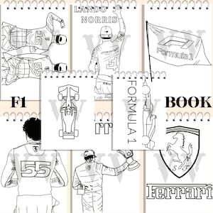 Digital Formula 1 Coloring Book: Motorsport Art (Instant Download)