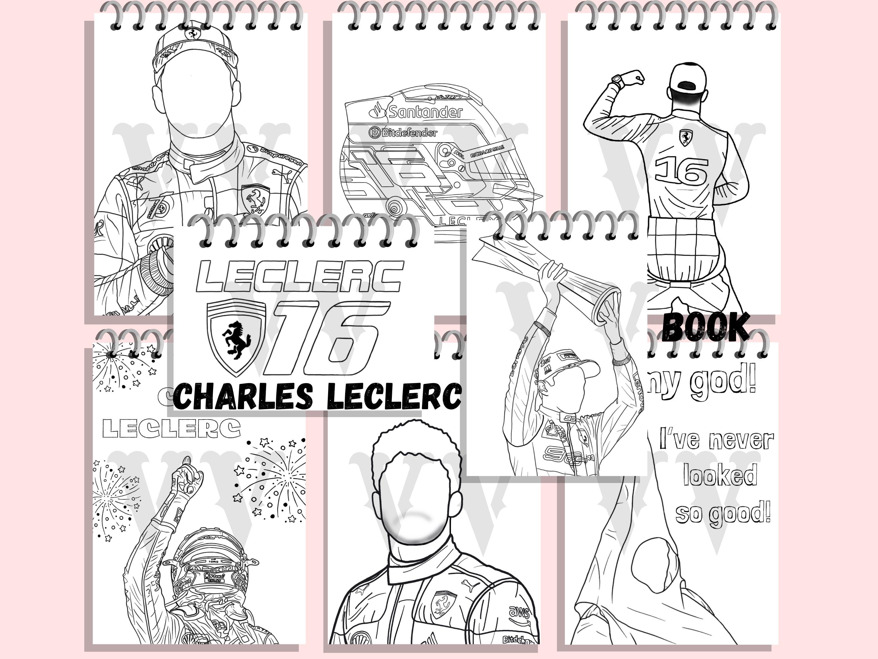 charles-leclerc-coloring-book-f1-racing-art-digital-download-etsy