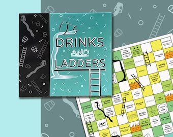 Drinks and Ladders Party Board Game for Adults - Fun Game for Parties - Birthdays - Game Nights and Gifts
