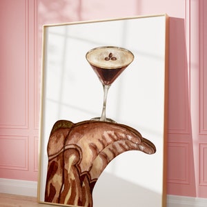 Espresso Martini Art Digital Download, Cowgirl Boot Espresso Martini, Martini Poster, Bar Cart Accessories, Espresso Martini Art