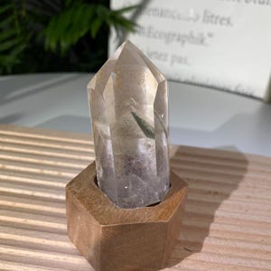 Natural Phantom Green Garden Quartz Tower,Lodolite Quartz,Garden Quartz with Point,Home Decor,Polished Phantom White Garden Quartz Freeform