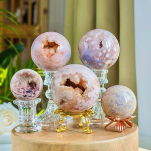 Rare Pink Amethyst Geode Sphere,Druzy Pink Amethyst,Polished Brazilian Sphere,Reiki Healing,Gemstone Sphere Collection,Crystal Home Decor