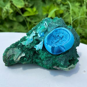 1.96 Lbs Natural Raw Chrysocolla Specimen, Rare Chrysocolla Collection, Mineral Malachite and Chrysocolla Specimens, Spirituality Minerals