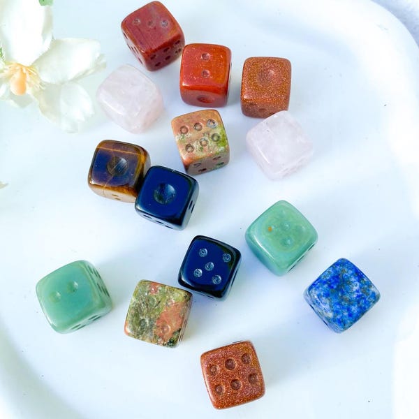 Crystal Quartz Stone Dice Set main image 0