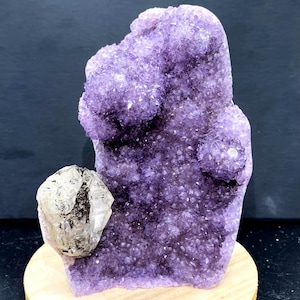 Natural Amethyst Cluster Calcite Specimen, Rare Amethyst Collection, Crystal Amethyst with Calcite, Amethyst Geode Gift, Christmas Gift