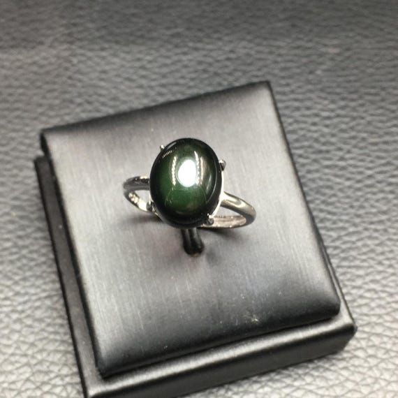 Rainbow obsidian ring outlet